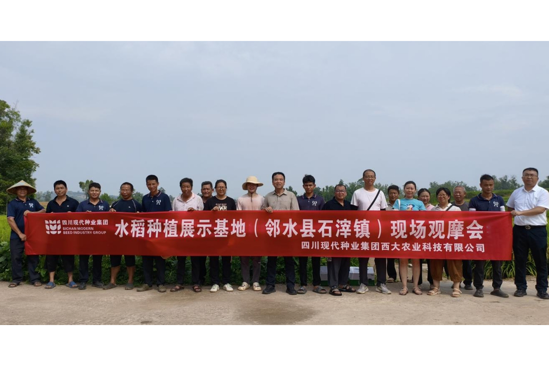 西大农科公司在邻水县石滓镇发展水稻种植展示基地现场观摩会